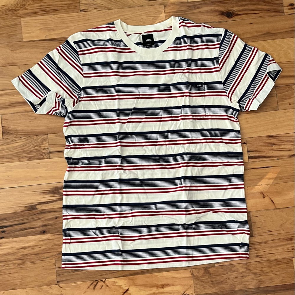 Vans Men’s Striped T Shirt Size XL